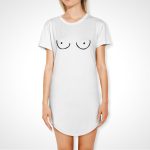 Cartoon Boobs T-Shirt Dress