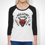 Hellfire Club 3/4 Sleeve T-Shirt (Inspired by Stranger Things)
