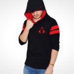 Hooded Assassin 3/4 Sleeve T-Shirt (Inspired By Assassin's Creed)