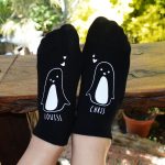 Personalized Penguin Love Novelty Socks - Ankle Height