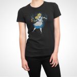 The Rebel Girl T-Shirt (Banksy / Alice In Wonderland Parody)
